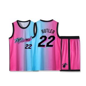 마이애미 히트 농구 유니폼 상하의 아데바요 농구복 웨이드 저지 세트 버틀러
