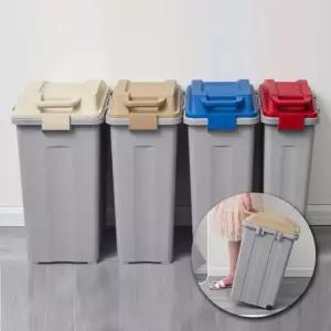 LOCK 쓰레기통 이동식 바퀴 휴지통 35L 쓰레기통 바퀴달린쓰레기통 분리수거함
