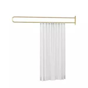 브래킷 프레임 골드 U자형 마사지 샵 칸막이 커튼