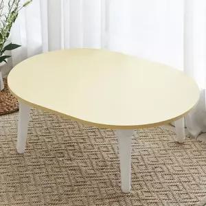 국산 접이식 밥상 버터옐로우 6단 에그라운드 테이블 800