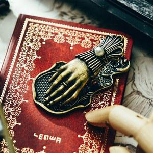 종이실 레트로 메탈 레이디 핸드 페이퍼 클립 골동품 정크 저널 빈티지 장식 다이어리 앨범 스크랩북 재료