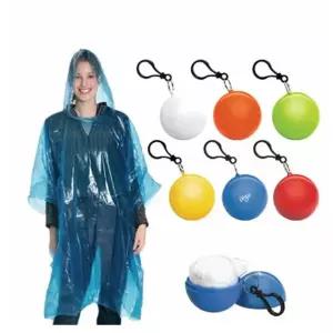 캡슐우비 장마철 코트형 작업용 일회용 휴대용 PVC 얇은 레인코트 우의