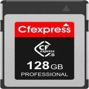 128GB CFExpress 타입 B 메모리 카드 - 카메라용 4K RAW용 니콘 Z6/Z7과 호환되는 사진 및 비디오 녹화용