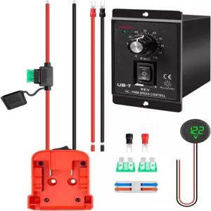 밀워키 M18 18V 배터리에 적합한 파워 휠 어댑터 키트 DC 12-60V 모터 속도 컨트롤러 및 DIY RC 자동차