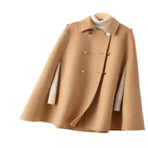 망토 여성 울 13 자켓 케이프 여자 가디건 가을 폭스퍼 롱 모직 망또 핸드메이드 겨울