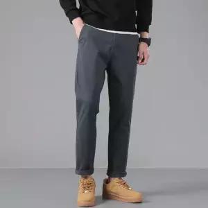 슬램덩크 남성용 팬츠 하계 면 긴 세미캐주얼 순 스트레이트 춘추 9부 HO3