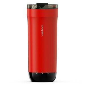 VSITOO S5 온열 여행용 머그컵, 16온스, 자동 감지 AI로 핸즈프리 120-150 F까지 음료 가열. 모든 차량의 온도 조절, 가정/사무실/여행/야외에 완벽, 커피 애호가에게 이상적인 선물 - 빨간색
