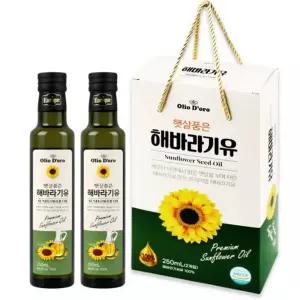 프리미엄 오일선물세트 해바라기유250mlx2P유리병 식용유세트 오일 오일세트 해바라기씨유 카놀라유
