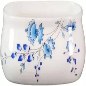 잠깐만요 세라믹 설탕 패킷 홀더 4.5온스 그릇 티백 볼-블루 앤 화이트