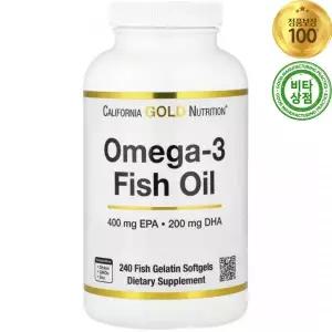 캘리포니아골드 오메가 - 3 피쉬 오일 1000mg 240정 소프트젤 Omega Fish Oil