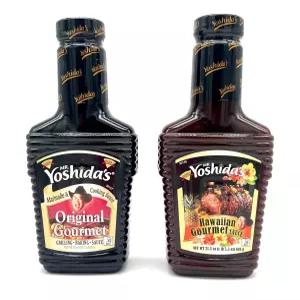 요시다 씨의 일본식 바비큐 소스 2팩 - 오리지널 고메 1개와 하와이식 마리네이드 쿠킹 1개