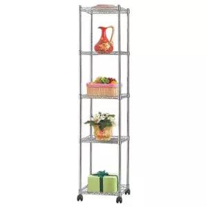 조립식앵글 메탈랙350 5단 바퀴달린선반 수납장 이동식철제 매대 베란다선반
