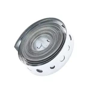 호환  1롤 아연 도금 강 테이프 행거 스트랩 파이프 지지대 걸이 및 판금 용 다중 슬롯 금속 테이프미리 구