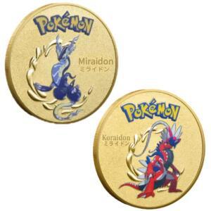 포켓몬 기념 동전 Mtwo Miraidon Pikachu 절묘한 외관 수집 선물 보내기 스텐트
