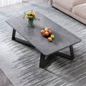 커피 대리석 거실테이블 낮은 세라믹 상판 프레임