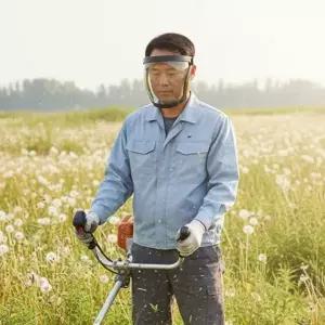 투명 보안면 가벼운 안전 안면 벌초 작업 보호구 야외 조경 예초기 가리개 풀베기 물차단 통기성 안전면