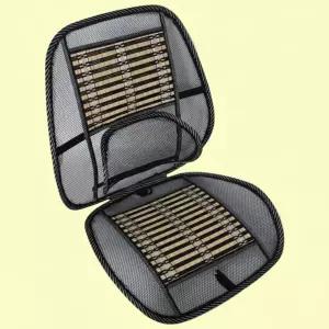 차량용 대나무 쿨링시트 통풍 메쉬 여름 의자 등받이 카시트 땀방지 허리받침