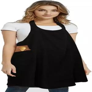 부슬린트 여성용 일본 크로스백 에이프런 - 코튼 린넨 피나포어 드레스 주방 요리용 남녀 공용 베이킹