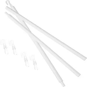 수직 블라인드용 키치보 교체용 지팡이 30인치 투명 플라스틱 블라인드 틸트 스틱(후크 및 그립 윈도우