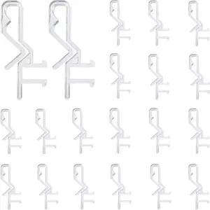 20개의 숨겨진 채널 밸런스 클립 1-7/8인치 인조용 투명 색상과 뒷면에 홈이 있는 밸런스용 리얼 우드