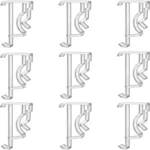 Valance 클립 10pcs 2인치 투명 플라스틱 숨겨진 고정 홀더 창문 블라인드 수평 인조 및 목재 부품용