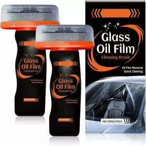 자동차용 유리 유막 제거제 2종 에멀젼 클리너 100ml 롤온 컴파운드와 클리닝 보드 및 얼룩 제거 자동차