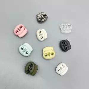 신발 의류 가방 끈 조절기 돼지코 스토퍼 블랙/화이트/클리어/오프화이트