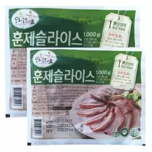 오리늘보 무항생제 훈제 슬라이스 500g x 2개 / 오리고기 요리 로스 구이 코스트코