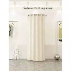 탈의실 가림막커튼 간이 원형 검은색천 옷가게탈의실 촬영
