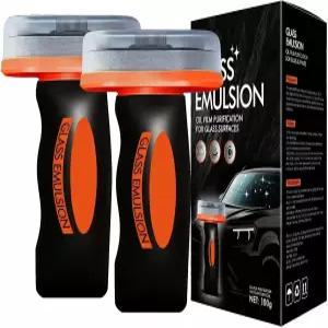 자동차용 2PCS 유리 유막 제거제 자동차 앞유리 및 창문용 에멀젼 청소기 청소 브러시 보드가 있는 화합물