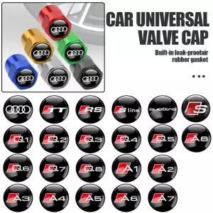 호환  알루미늄 자동차 휠 타이어 에어 밸브 캡 먼지 커버 아우디 RS S SLINE A4 A3 A6 Q3 콰트로 Q7 TT B8