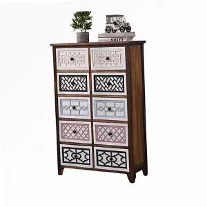 엔틱 고가구 침실 서랍 4단 원목 보관함 폭좁은 수납장 5단