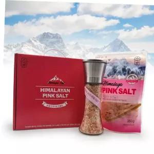 핑크쏠트세트 히말라야 스텐그라인더 핑크소금 2P세트