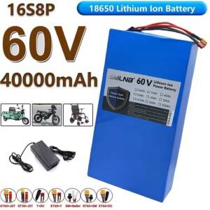 1000-3000W 고출력 60V 40Ah 18650 형 리튬 배터리 팩 16S8P 다양한 운송 차량