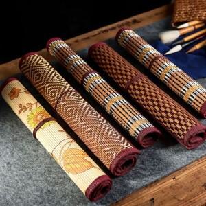 대나무 그림 붓 홀더 대용량  스타일 서예 펜 커튼 커튼 문구류 정리함 학생용