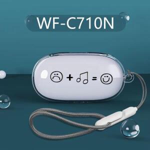 소니 WF-C710N 소프트 Tpu 커버 임팩 방지 쉘 인소니용 놀이 만화 투명 이어폰 보호 케이스