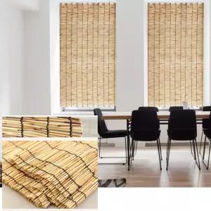 갈대발 자연소재 커튼 방문 현관문 150cm 176cm  대나무살 창문 햇빛가리개