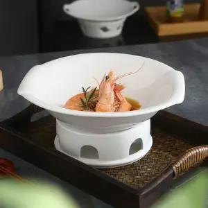 가열 그릇 미니 워머 접시 세라믹 절연 스토브 촛불 난방 냄비 캠핑 보온