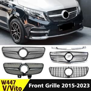 - 다이아몬드 프론트 그릴 범퍼 메르세데스 호환 벤츠 호환 비토 V W447 V250 V300 튜닝 바디 키트와 유사