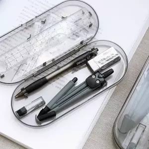 제도용 컴퍼스 각도기 제도용품 8종 세트 RD-10474 삼각자 볼펜 지우개