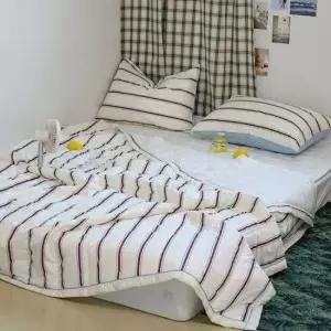 침대이불세트 레트로 냉감 이불패드세트 Q 크림 여름 침구 베딩