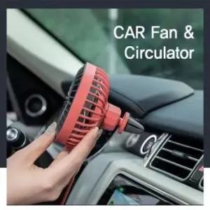 [CAR] 자동차용 공기순환기 소형 송풍 선풍기 LED조명 차량용 쿨러