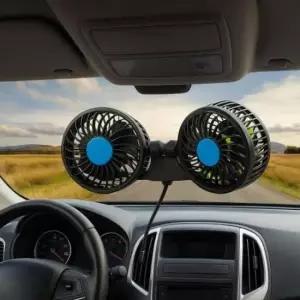 [CAR] 흡착식 차량용 12v 듀얼 팬 자동차 환기 선풍기