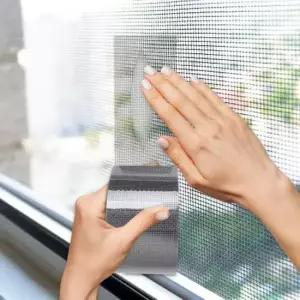 붙이는방충망 방충망 보수테이프 회색/창문 틈새 롤 모기장 스티커