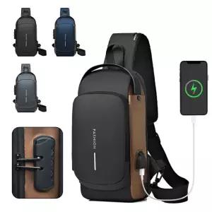 가방 크로스백 숄더백 미니 슬링백 메신저백 남자 힙색 어깨 잠금장치 충전 여행용 도난방지