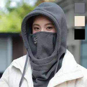여성 4in1 폴라폴리스 모자 마스크 후드 워머 넥워머 넥워머후드 후드넥워머 후드워머