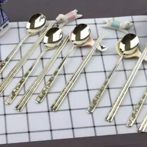 스푼 DMK 스테인리스 십장생 티타늄 수저 10P