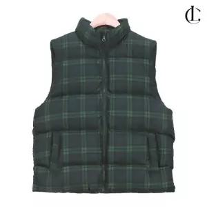 여성 패딩조끼 LRAT002 겨울 체크패딩 하이넥베스트 겨울집업점퍼