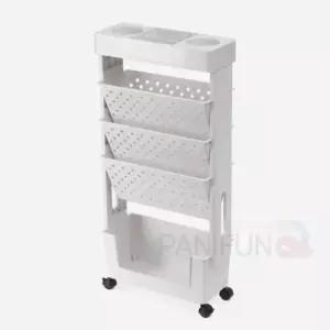 [생활] 5단 북트롤리 화이트 이동식북카트 아이방꾸미기 공부방꾸미기 수납정리 틈새트롤리