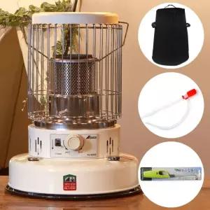 [비밀특가] 알파카 캠핑 기름 난로 APC-J460CW 크림화이트 가방포함 등유 히터 심지 석유